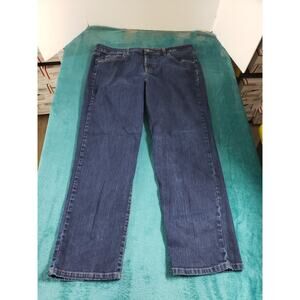 Bandolino Jeans Sz 16 Short Womens Blue Pants Ladies Mid Rise Mandie Straight